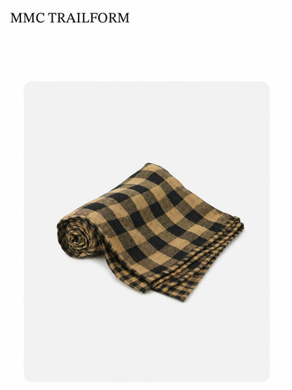 Unisex Vintage Checkered Lightweight Scarf