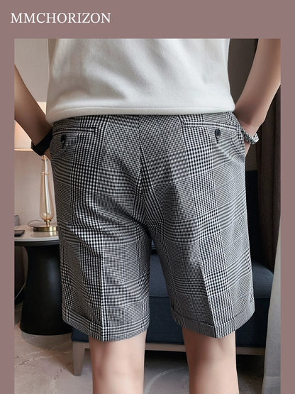 Men's Classic Plaid Tailored Shorts