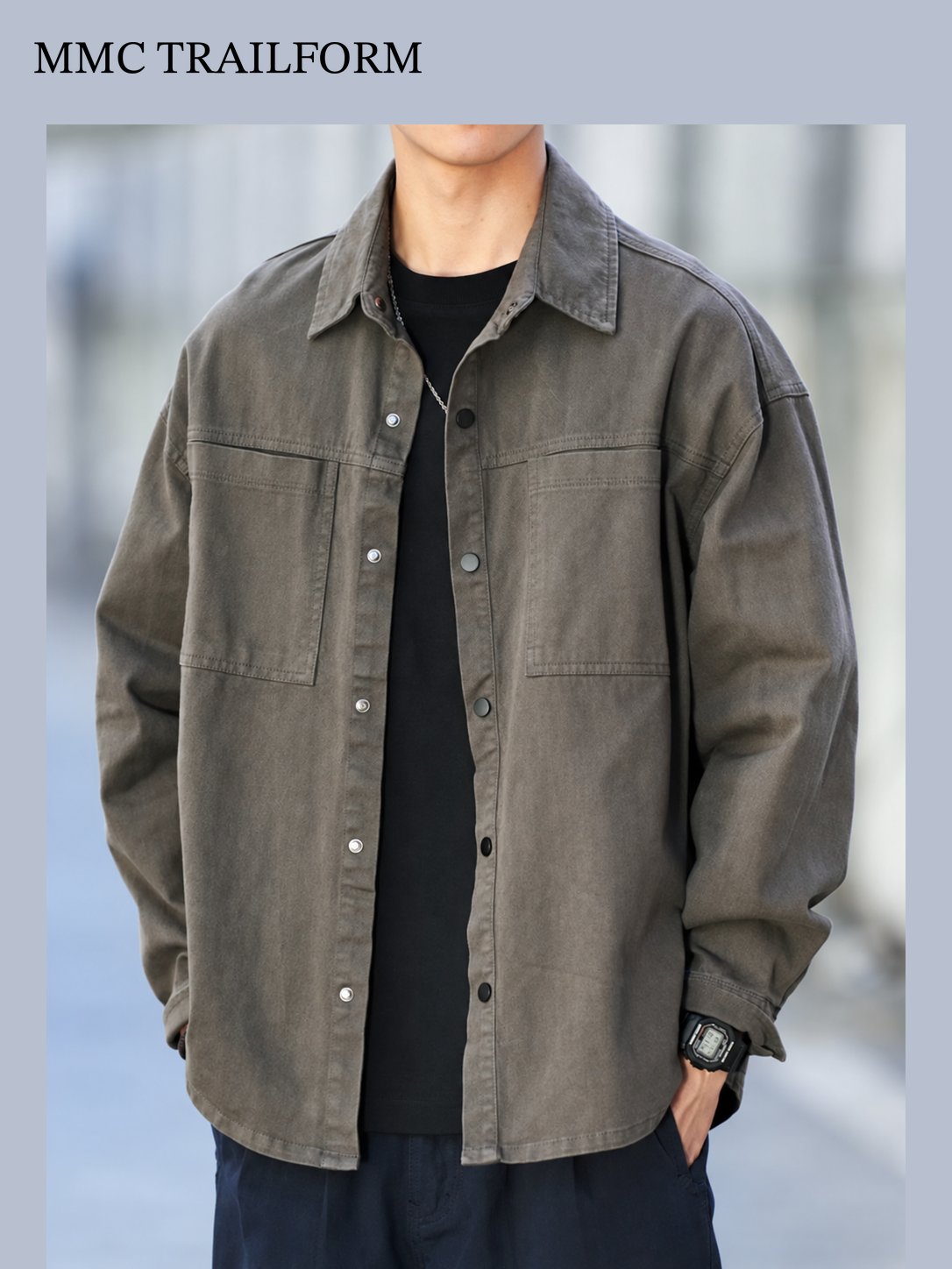 Men's Vintage Washed Utility Overshirt