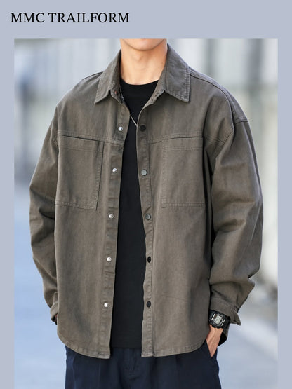 Men's Vintage Washed Utility Overshirt
