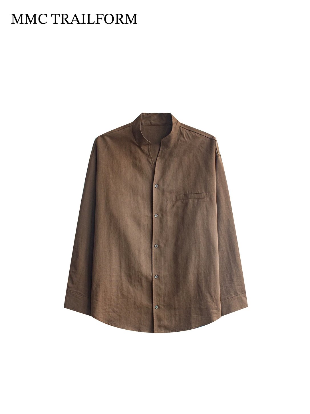 Men's Relaxed Lyocell Stand Collar Shirt