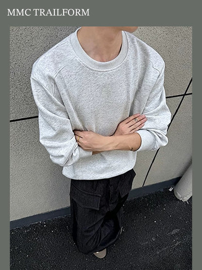 Men's Relaxed Contrast Panel Crewneck Sweatshirt