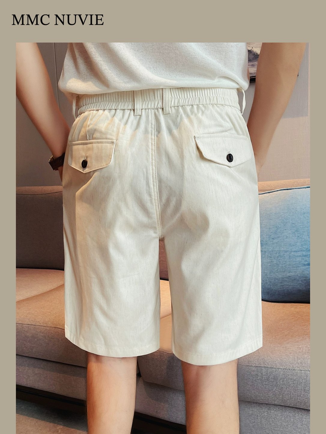 Men's Linen-Blend Tailored Bermuda Shorts