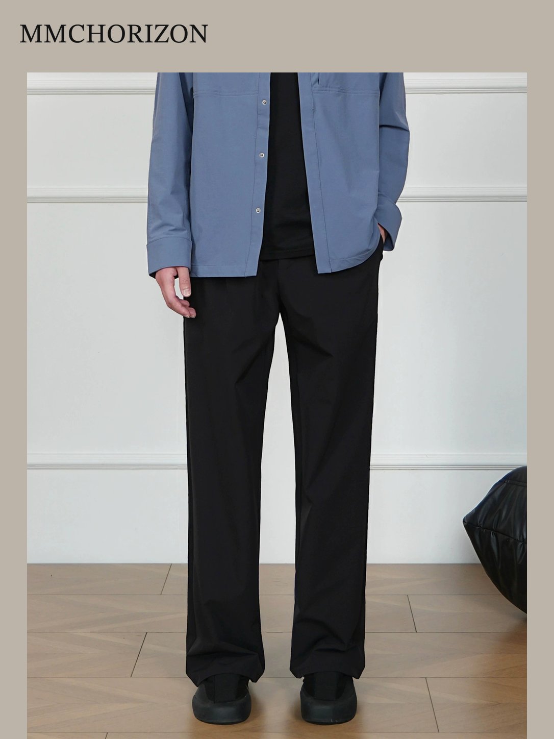 Men's Minimalist Wide-Leg Tailored Pants