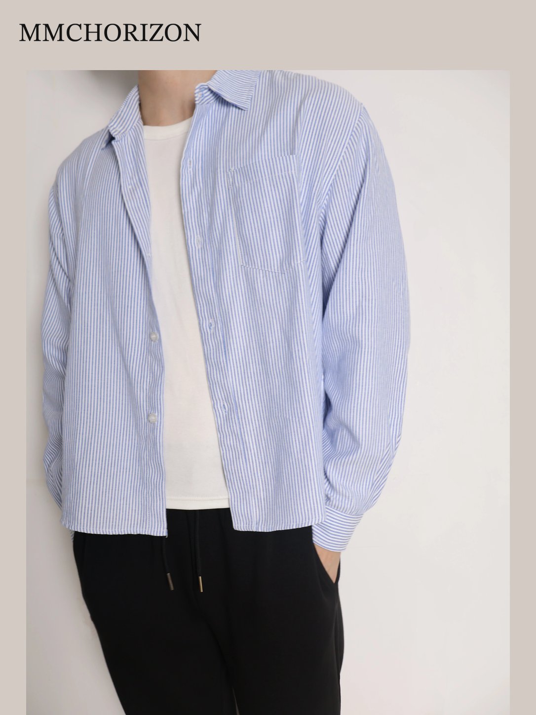 Striped Boxy Shirt – Relaxed Fit Long Sleeve Button-Up