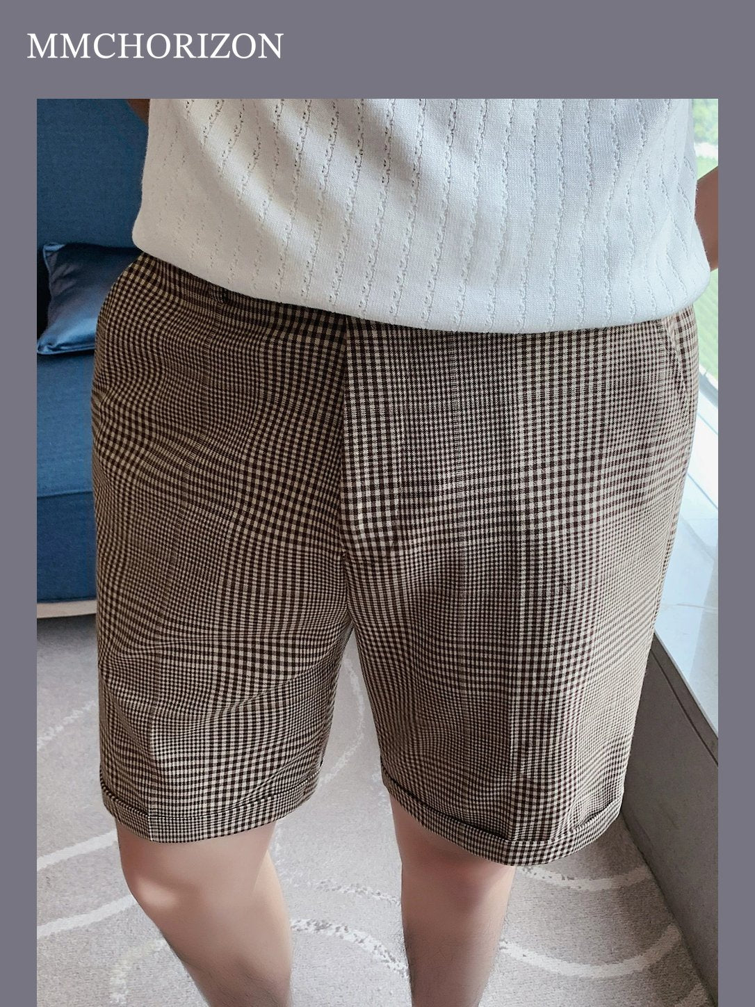 Men's Classic Plaid Tailored Shorts