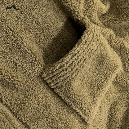 Men's Hooded Fleece Bathrobe Plush Long Spa Robe