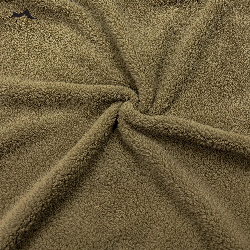 Men's Hooded Fleece Bathrobe Plush Long Spa Robe