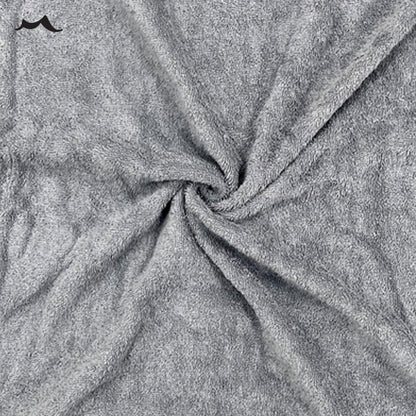 Men's Hooded Fleece Bathrobe Plush Long Spa Robe