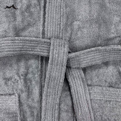 Men's Hooded Fleece Bathrobe Plush Long Spa Robe