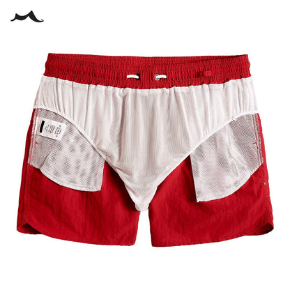 Mens Swim Trunks 4.5" with Mesh Lining Quick Dry Bathing Suits for Men Swimwear