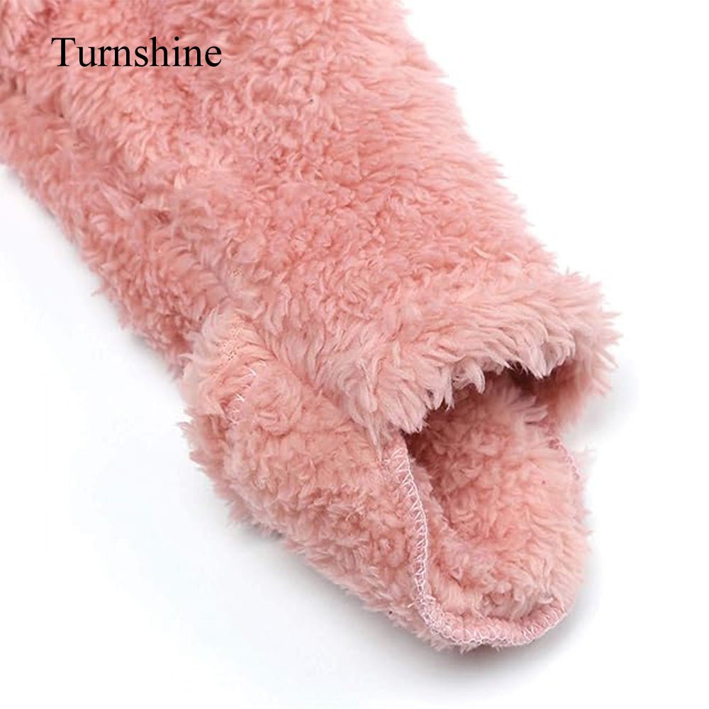 Turnshine Baby Jumpsuit Hooded Fleece Rompers Long Sleeve Onesies Outwear Outfits