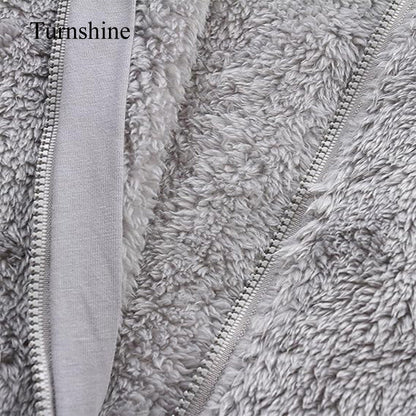 Turnshine Baby Jumpsuit Hooded Fleece Rompers Long Sleeve Onesies Outwear Outfits