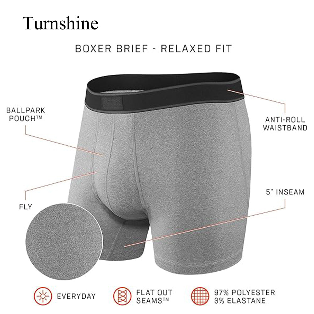 Turnshine Cotton Stretch Essentials Boxer Briefs Underwear For Men