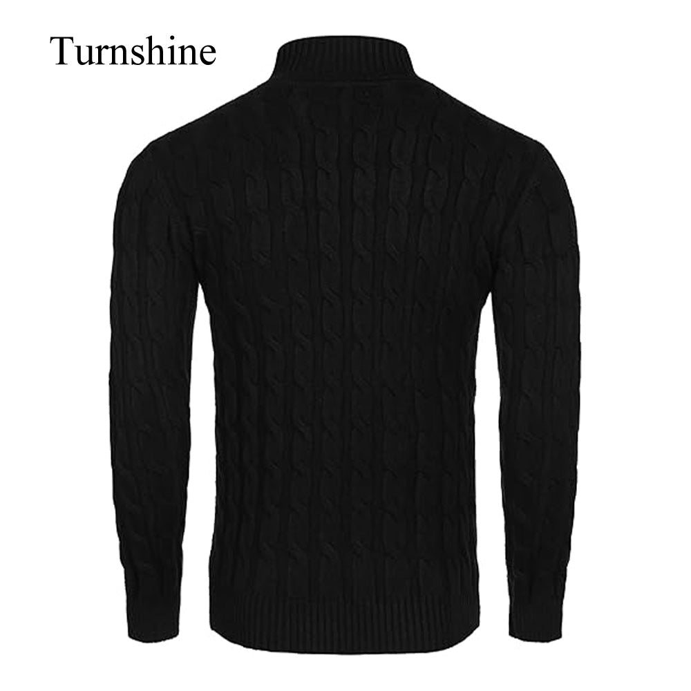 Turnshine Men's Slim Fit Turtleneck Casual Knitted Sweaters