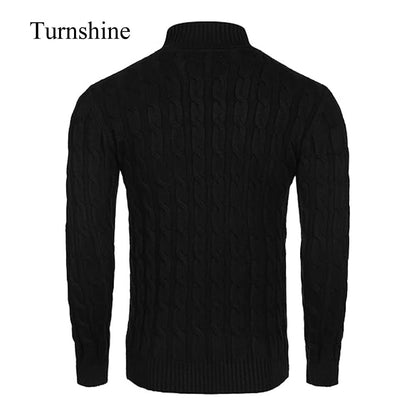 Turnshine Men's Slim Fit Turtleneck Casual Knitted Sweaters