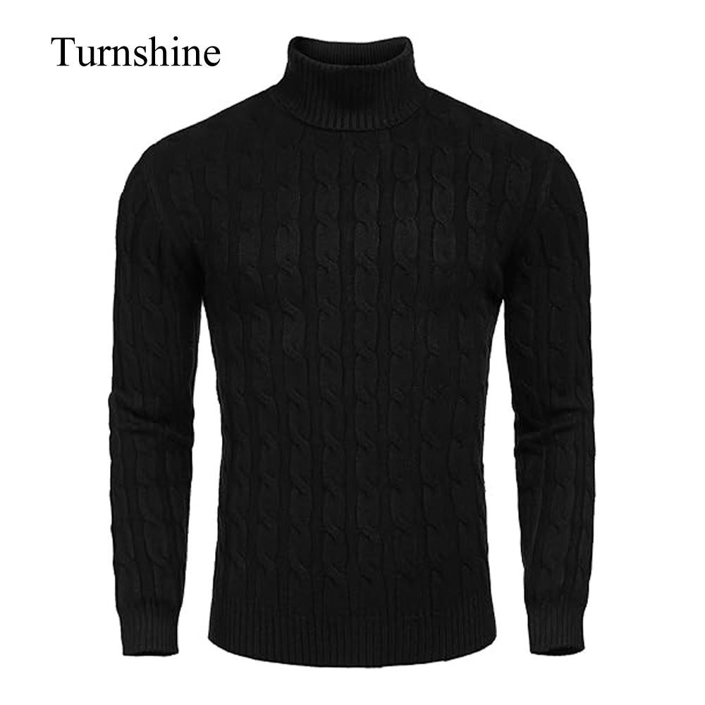 Turnshine Men's Slim Fit Turtleneck Casual Knitted Sweaters