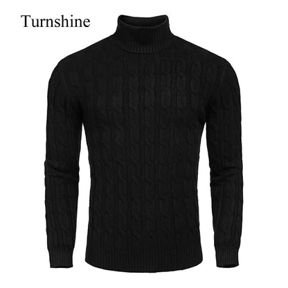 Turnshine Men's Slim Fit Turtleneck Casual Knitted Sweaters