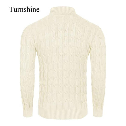 Turnshine Men's Slim Fit Turtleneck Casual Knitted Sweaters