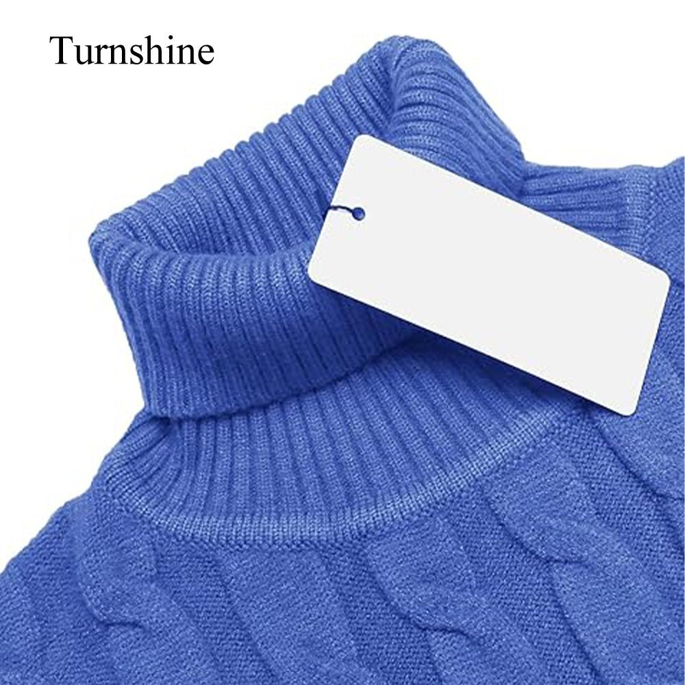 Turnshine Men's Slim Fit Turtleneck Casual Knitted Sweaters