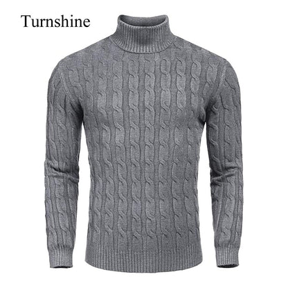 Turnshine Men's Slim Fit Turtleneck Casual Knitted Sweaters