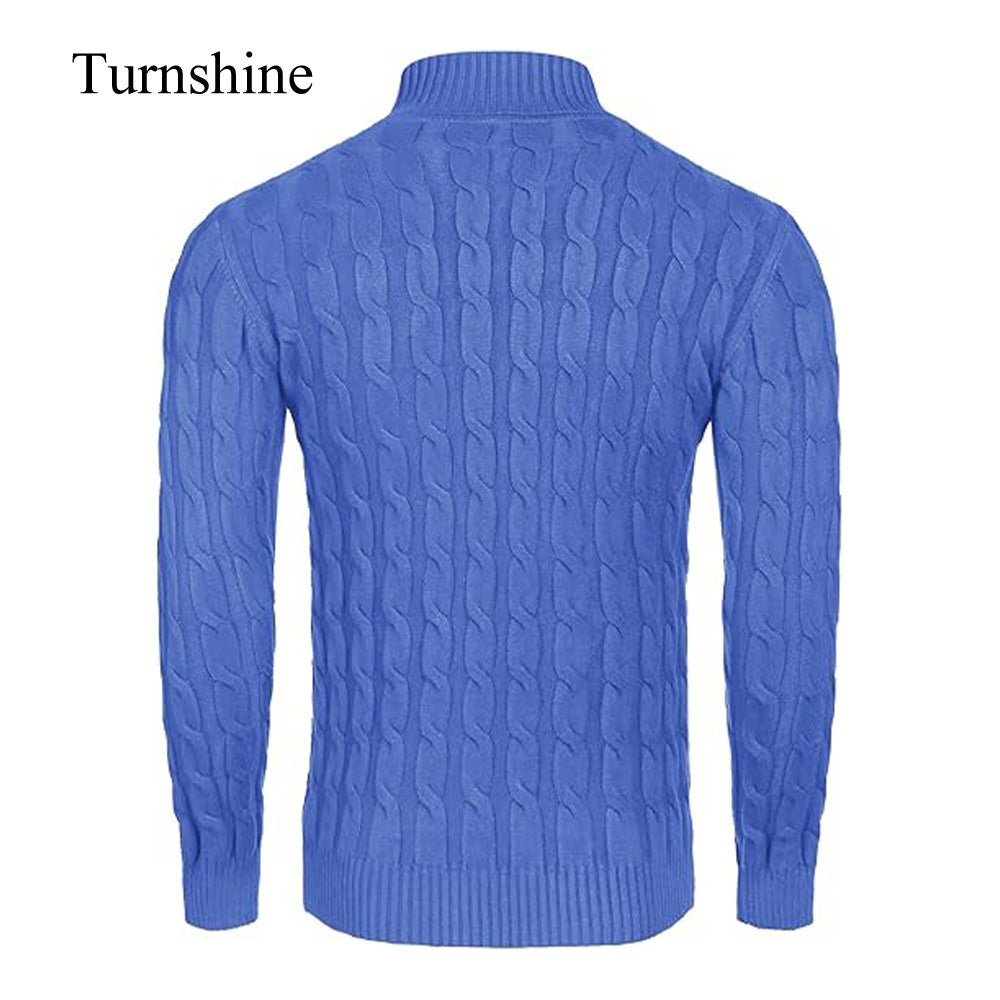 Turnshine Men's Slim Fit Turtleneck Casual Knitted Sweaters