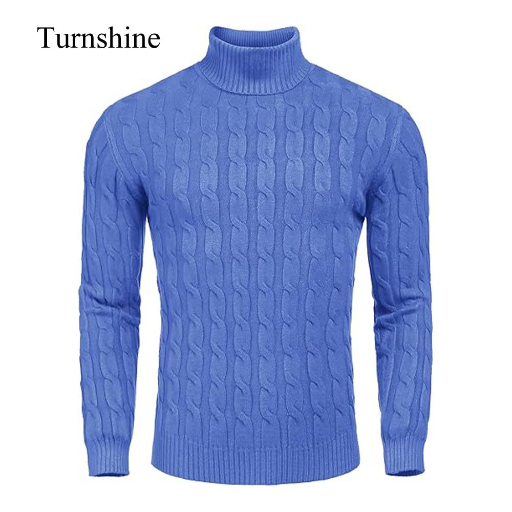 Turnshine Men's Slim Fit Turtleneck Casual Knitted Sweaters