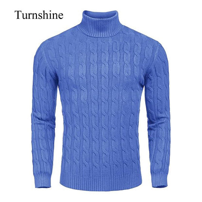 Turnshine Men's Slim Fit Turtleneck Casual Knitted Sweaters