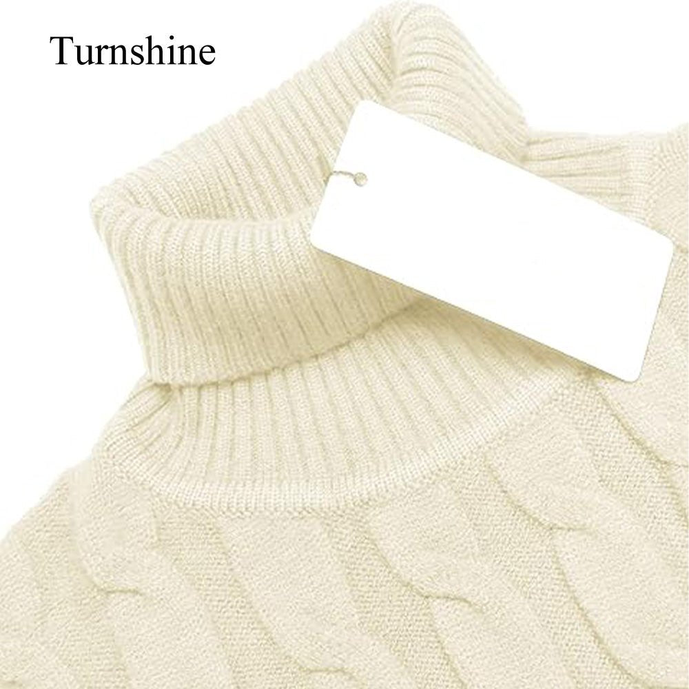 Turnshine Men's Slim Fit Turtleneck Casual Knitted Sweaters
