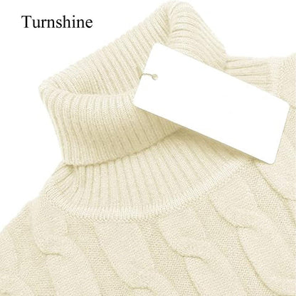 Turnshine Men's Slim Fit Turtleneck Casual Knitted Sweaters