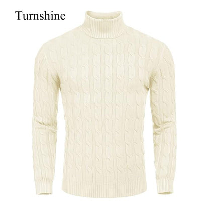 Turnshine Men's Slim Fit Turtleneck Casual Knitted Sweaters