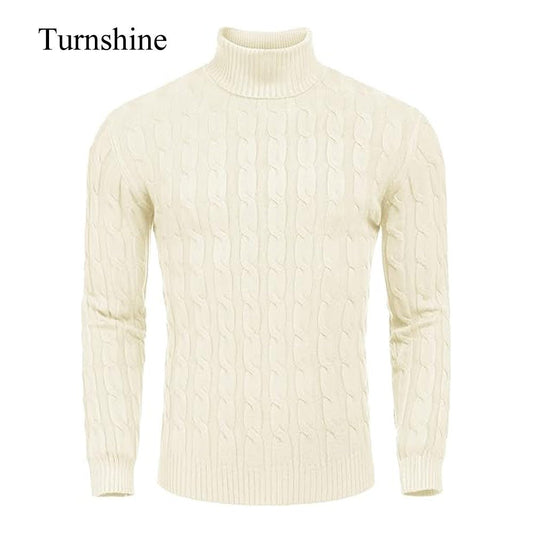 Turnshine Men's Slim Fit Turtleneck Casual Knitted Sweaters