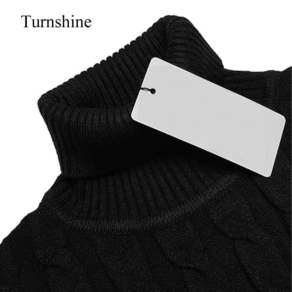 Turnshine Men's Slim Fit Turtleneck Casual Knitted Sweaters
