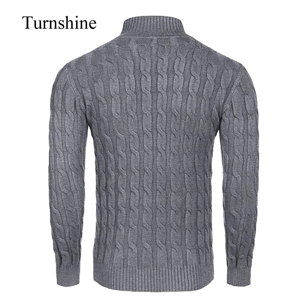 Turnshine Men's Slim Fit Turtleneck Casual Knitted Sweaters
