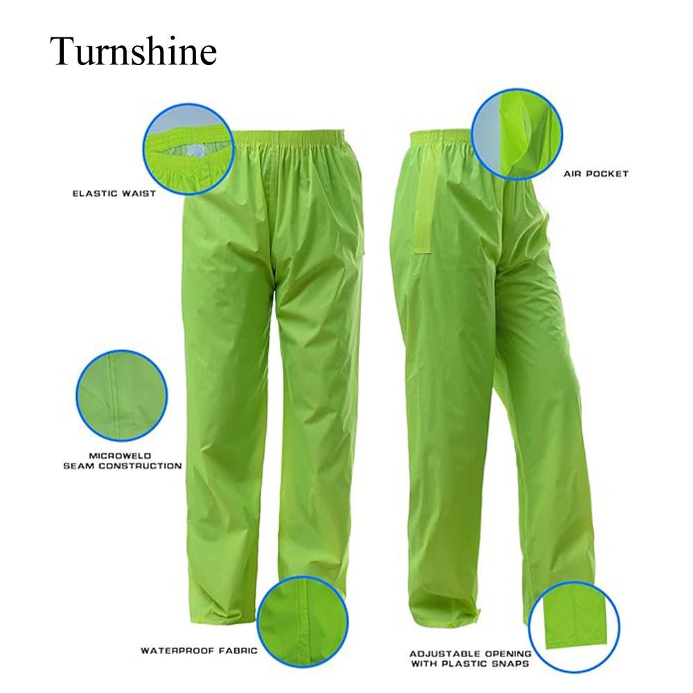 Turnshine Waterproof Lightweight Rain Jacket Pants Suits