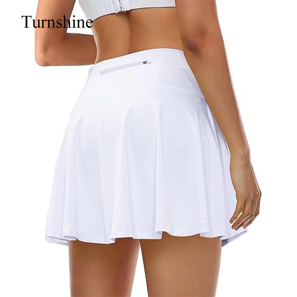 Turnshine Women's High Waisted with Pockets Tennis Skirt