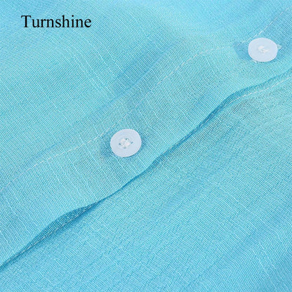 Turnshine Women's New Cotton And Linen Shirt