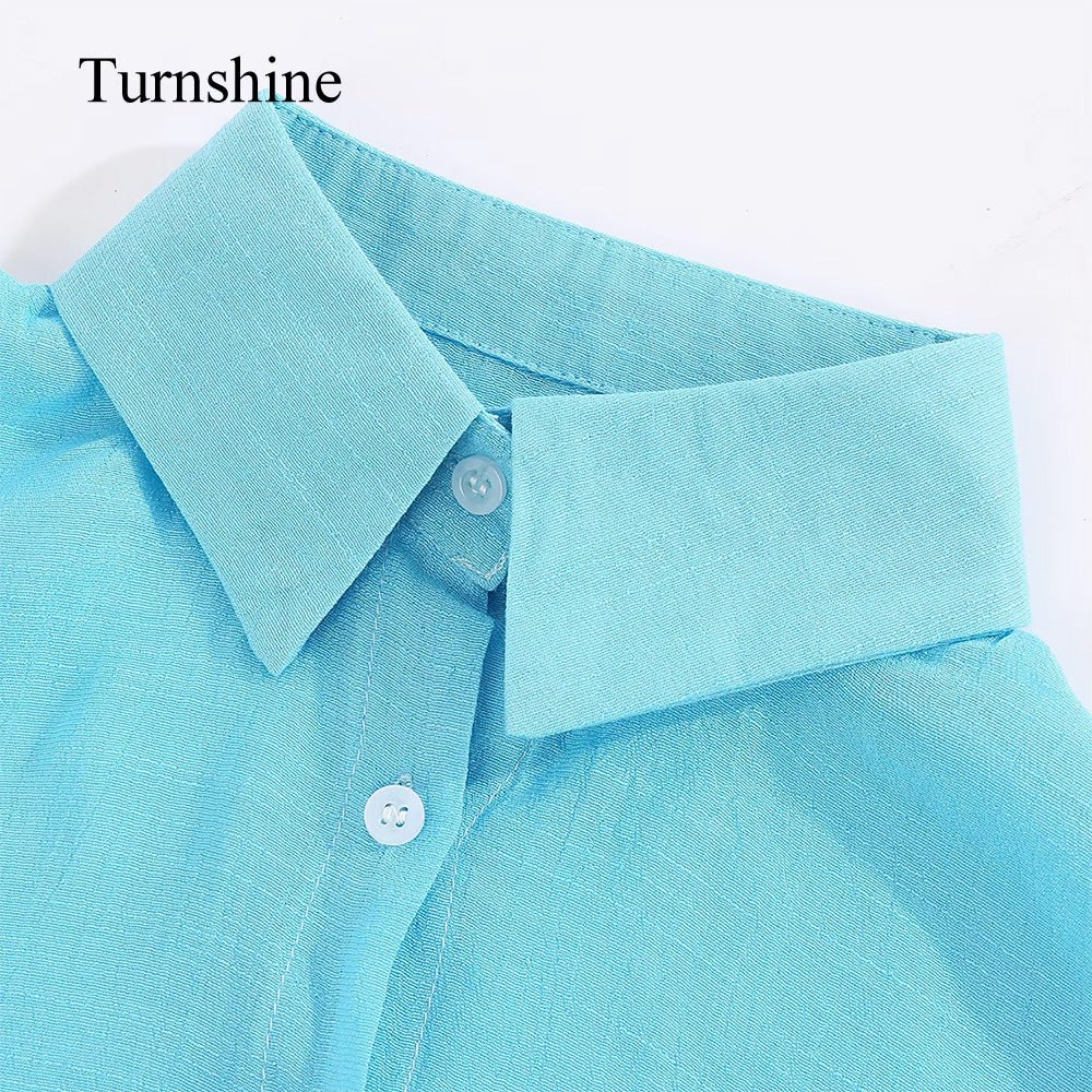 Turnshine Women's New Cotton And Linen Shirt