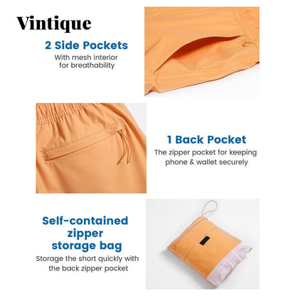 Vintique 5.5 Inch Inseam Amphibious Gym Swim Sport Short
