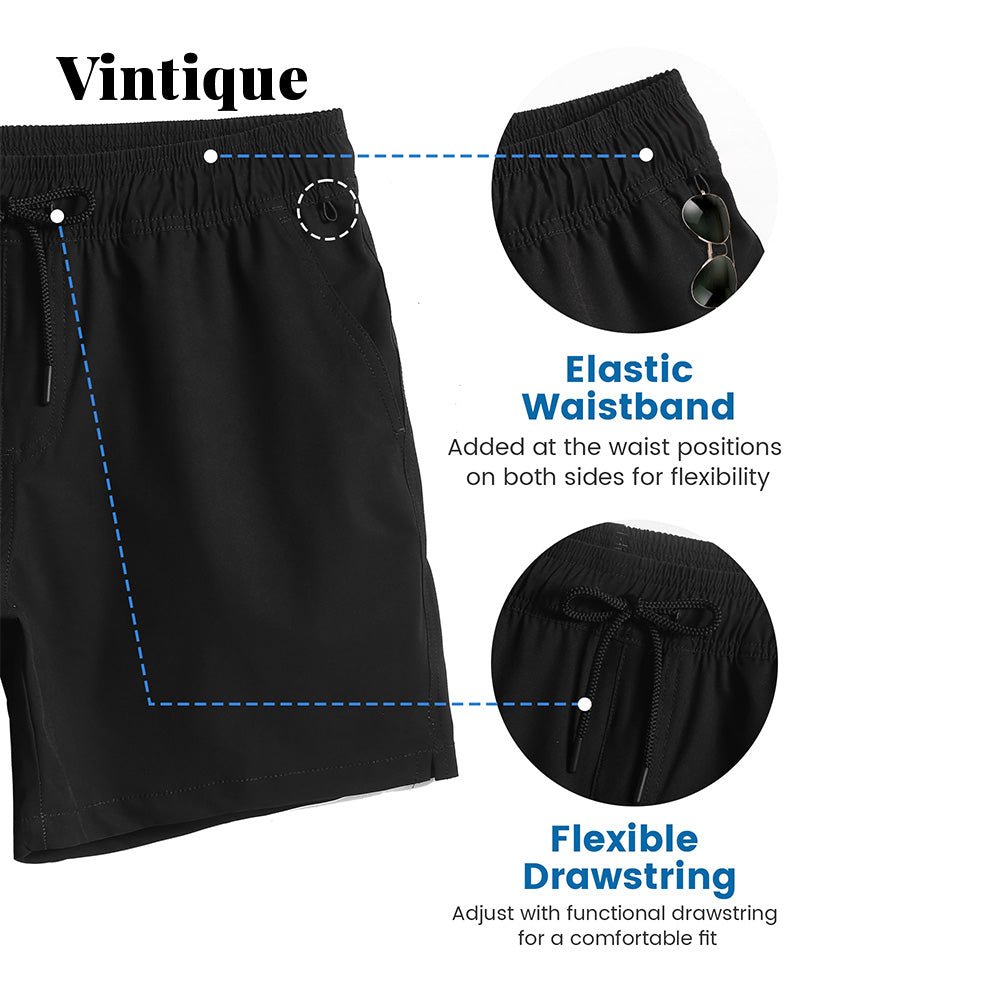 Vintique 5.5 Inch Inseam Amphibious Gym Swim Sport Short