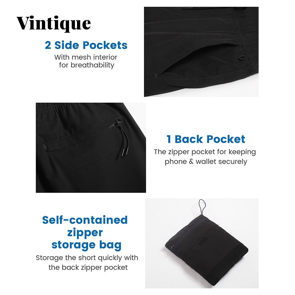 Vintique 5.5 Inch Inseam Amphibious Gym Swim Sport Short