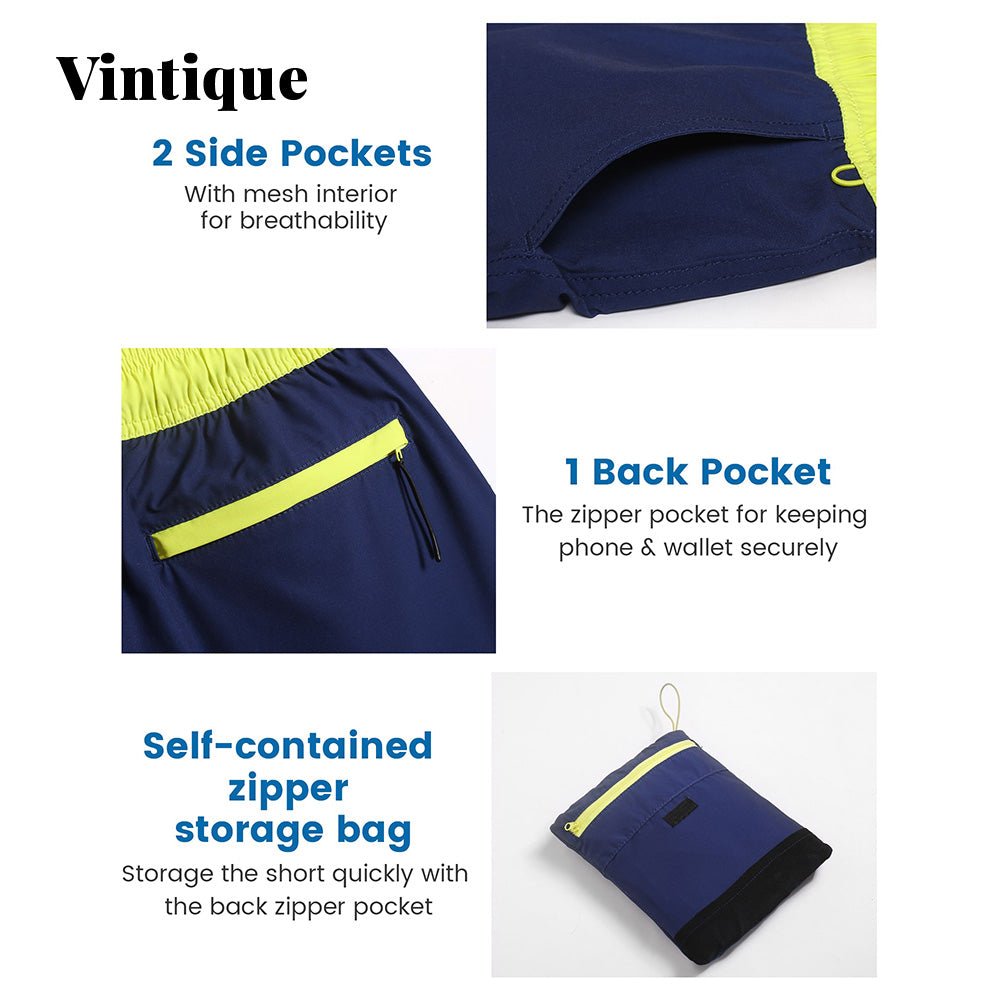 Vintique 5.5 Inch Inseam Amphibious Gym Swim Sport Short